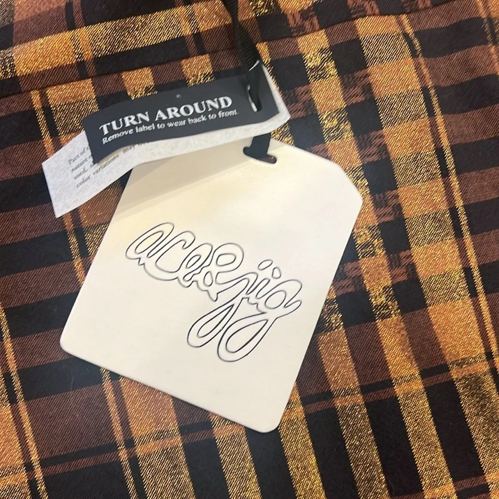 Ace & Jig Brown Plaid Blouse - Picture 4 of 6